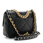 Lambskin Quilted Medium Chanel 19 Flap Black