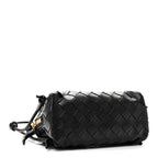 Calfskin Intrecciato Small Loop Top Handle Black