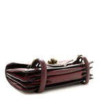French Calfskin Intrecciato City Knot Bag Burgundy