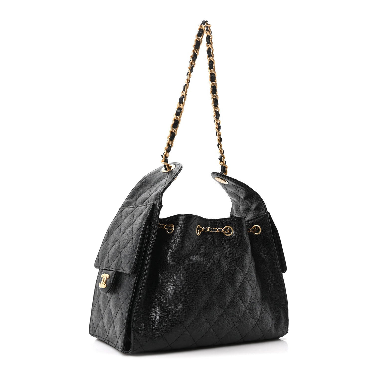 Caviar Quilted Small Chanel 25 Handbag Black
