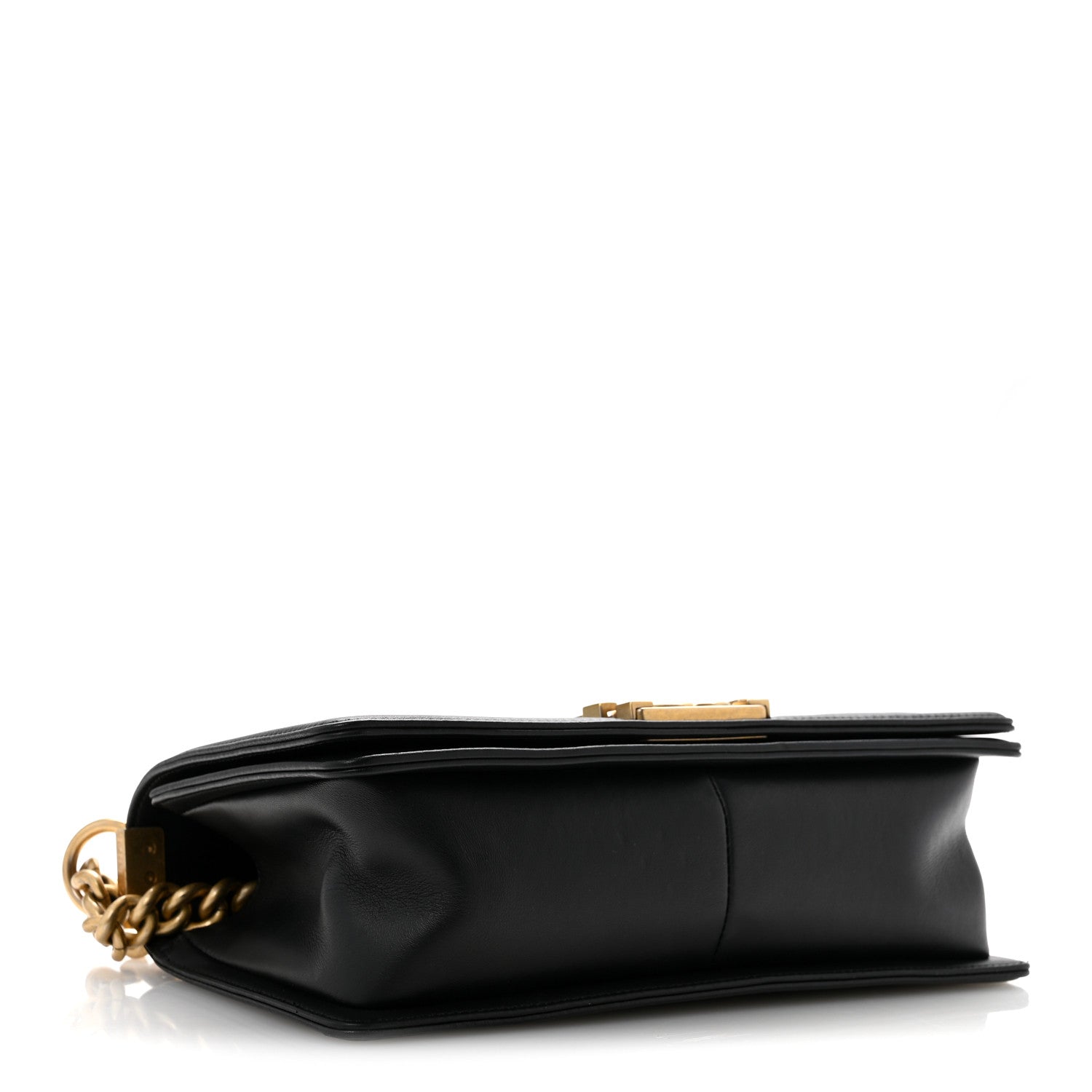 Lambskin Quilted Medium Boy Flap Black