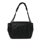 Calfskin Quilted Istanbul Accordion Flap Black