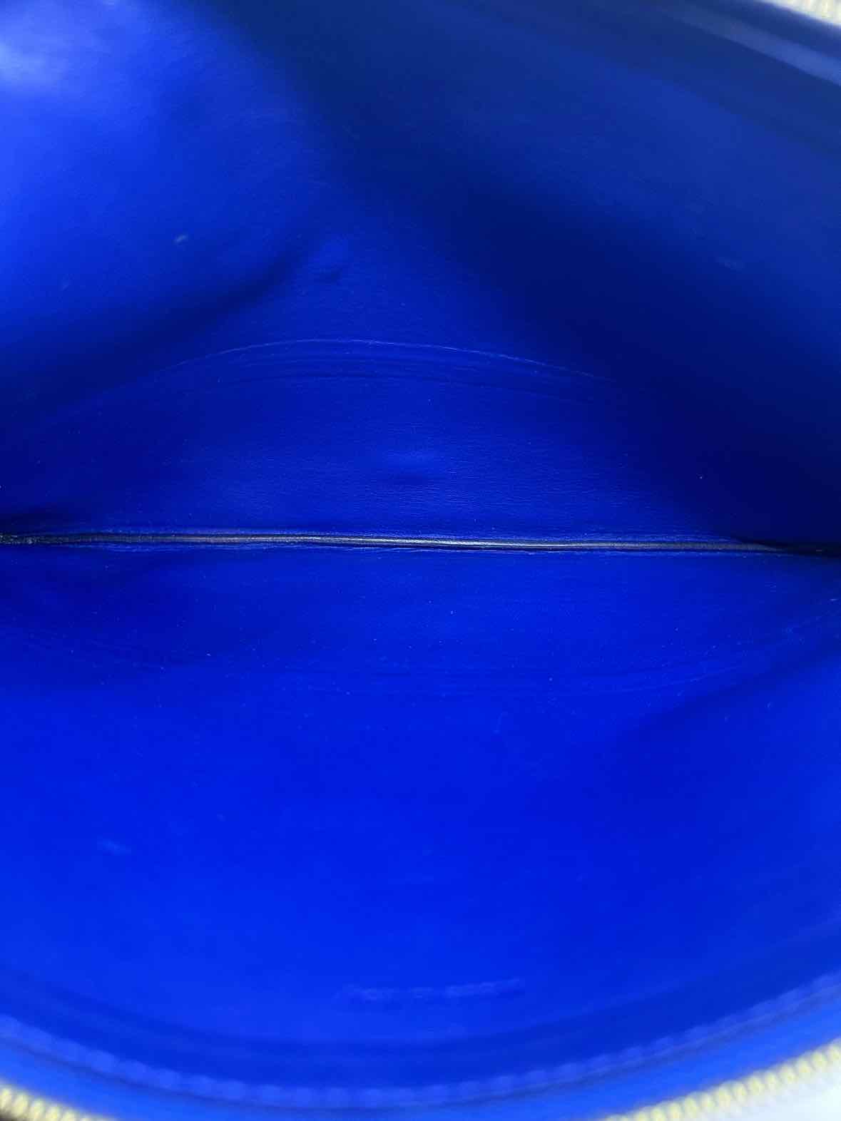 CELINE Blue, brown Leather Clutch