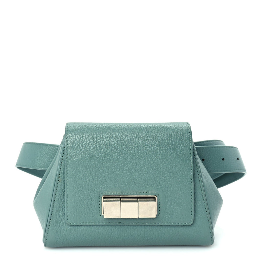 Grained Calfskin Geometric Belt Bag Storm