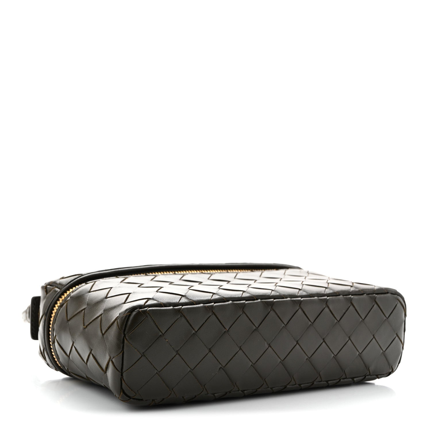 Calfskin Intrecciato Bang Bang Vanity Case Kaki