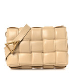 Nappa Maxi Intreccio Padded Cassette Crossbody Bag Porridge