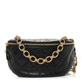 Lambskin Pearl Quilted CC Belt Bag Black