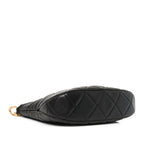 Lambskin Quilted CC Chain Hobo Black