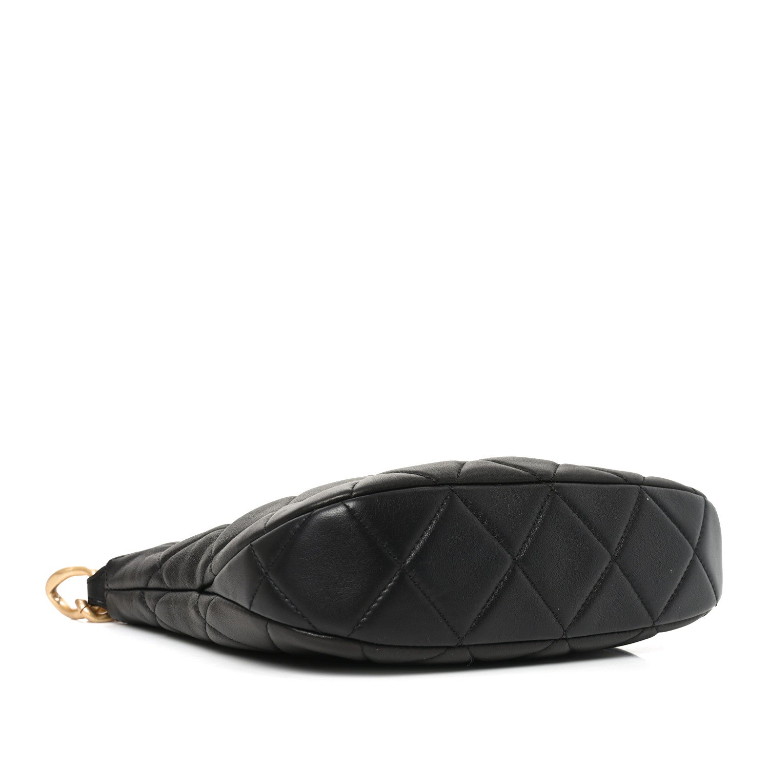 Lambskin Quilted CC Chain Hobo Black