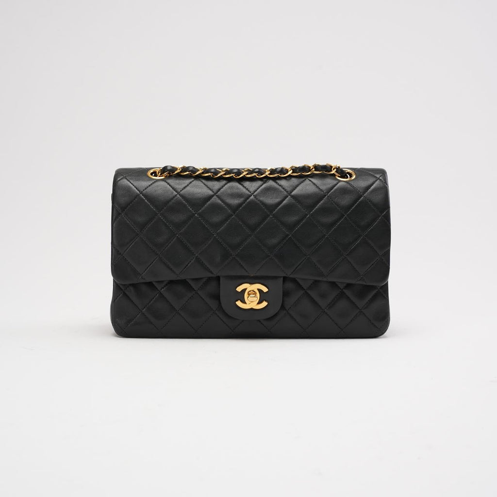 Chanel Black Vintage Classic Medium Double Flap Bag 1997