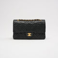 Chanel Black Vintage Classic Medium Double Flap Bag 1997