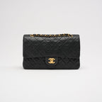 Chanel Black Vintage Classic Medium Double Flap Bag 1997
