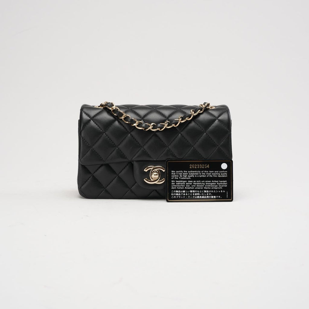 Chanel Black Mini Tangle Classic Flap Bag 2019