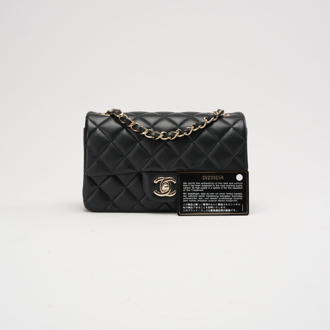 Chanel Black Mini Tangle Classic Flap Bag 2019