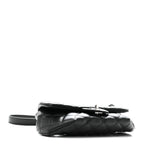 Calfskin Quilted CC Uniform Flap Belt Bag Black
