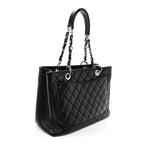 Caviar Quilted Grand Shopping Tote GST Black