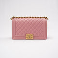 Chanel Medium Boy Flap Lambskin Pink 2018