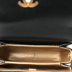 Lambskin Quilted Mini Medallion Multi Chain Flap Black