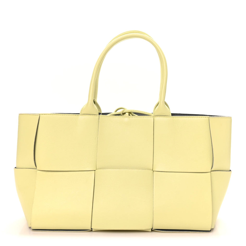 Nappa Maxi Intrecciato Small Arco Tote Lemon
