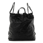 Shiny Calfskin Quilted Chanel 22 Backpack So Black