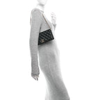 Lambskin Quilted CC Clutch On Chain Black