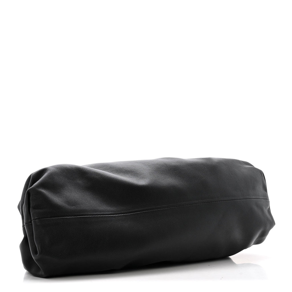 Smooth Butter Calf The Pouch Oversized Clutch Black