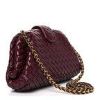 Nappa Intrecciato Small The Lauren 1980 Clutch With Chain Barolo