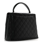 Caviar Quilted Jumbo Kelly Flap Black