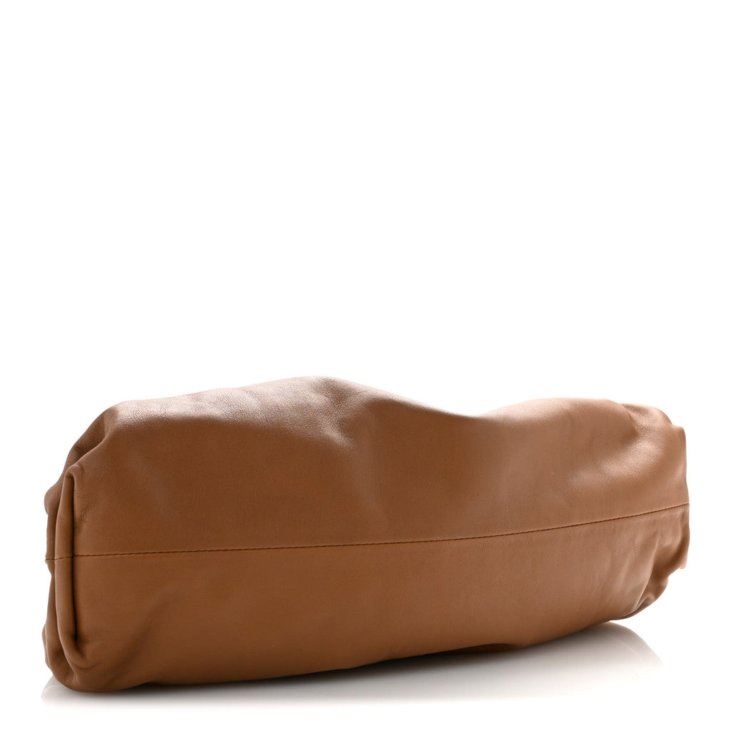Smooth Butter Calf The Pouch Oversized Clutch Cammello