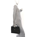 Caviar Quilted Jumbo Kelly Flap Black