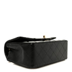 Lambskin Quilted Mini Rectangular Flap Black