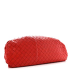 Nappa Maxi Intrecciato The Pouch Oversized Clutch Bright Red