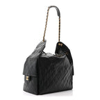 Caviar Quilted Medium Chanel 25 Handbag Black