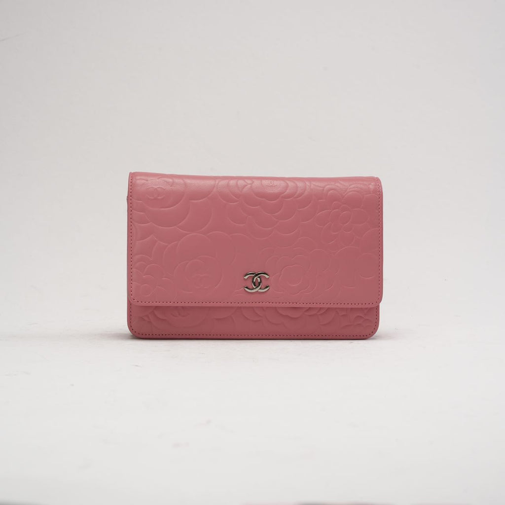Chanel Timeless Camellia Wallet On Chain (WOC) Lamb Pink