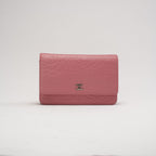 Chanel Timeless Camellia Wallet On Chain (WOC) Lamb Pink