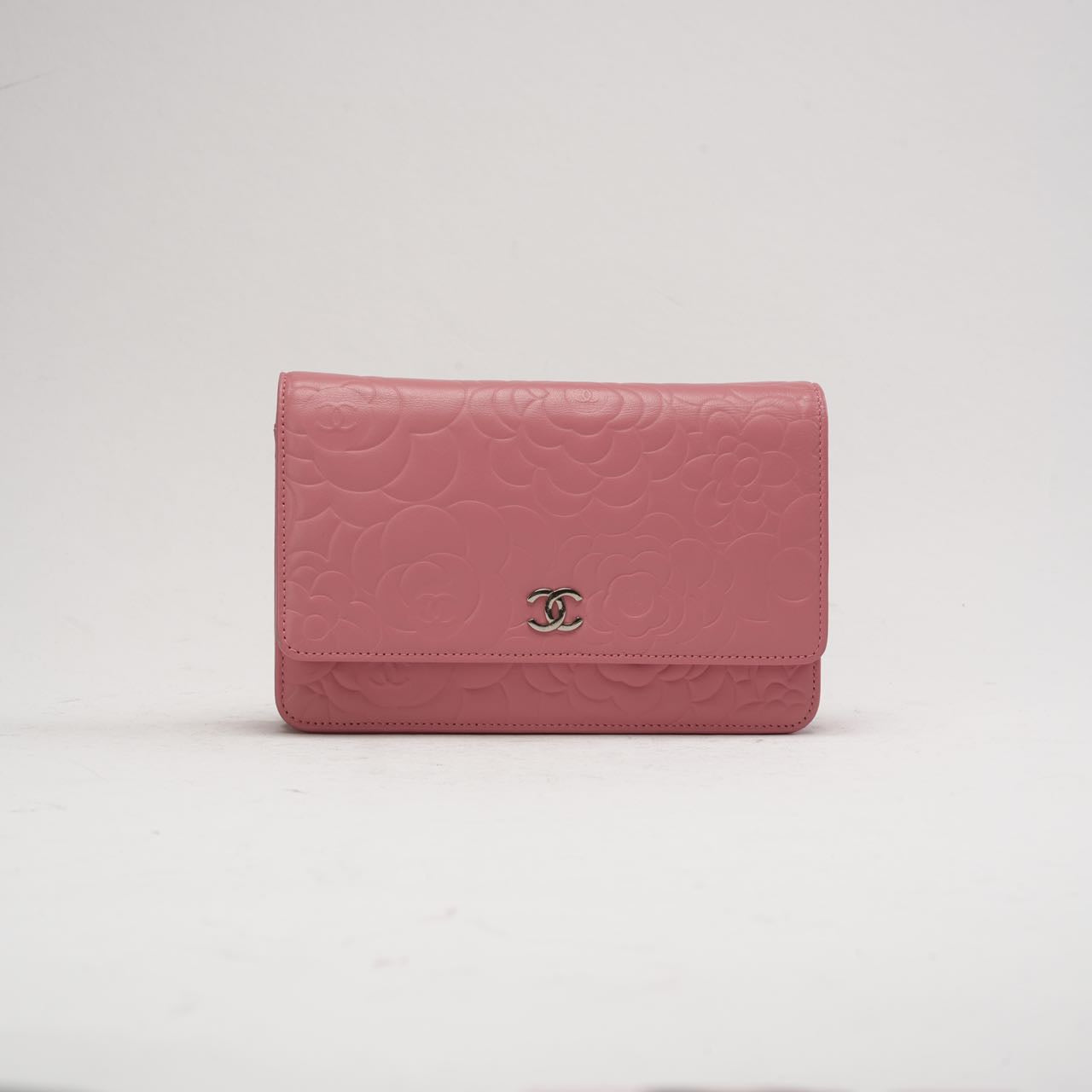 Chanel Timeless Camellia Wallet On Chain (WOC) Lamb Pink