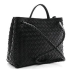 Nappa Intrecciato Medium Andiamo Shoulder Bag Black
