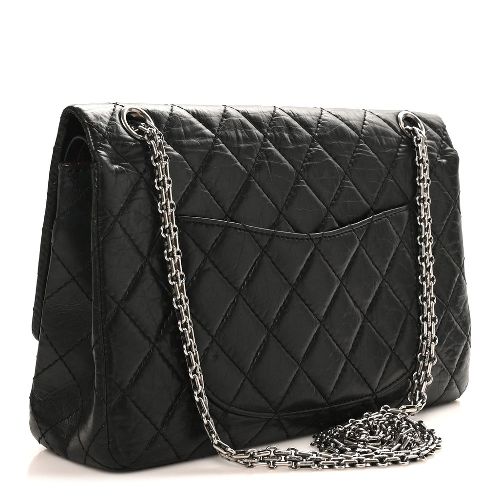 Aged Calfskin Quilted 2.55 Reissue 226 Flap Black