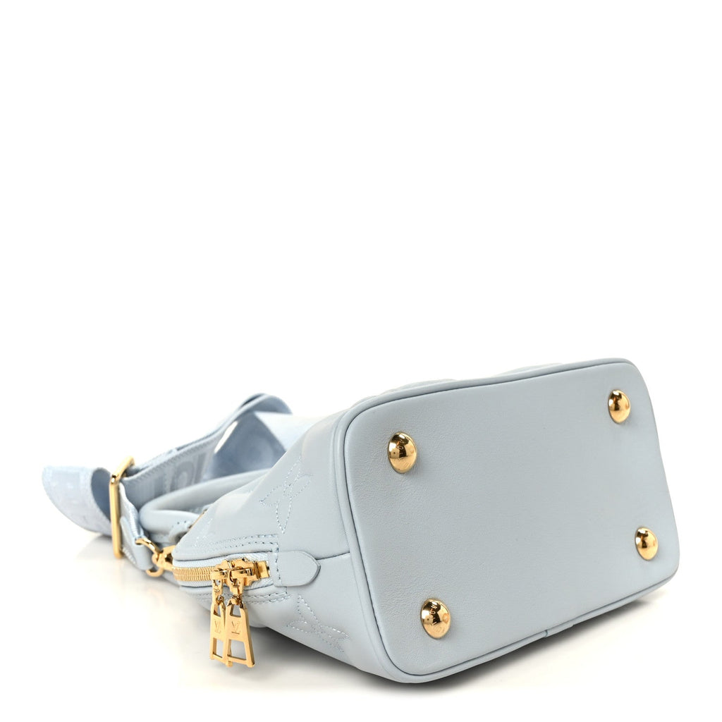 Calfskin Bubblegram Alma BB Ice Blue