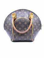 LOUIS VUITTON BROWN & BEIGE Coated canvas Handbag