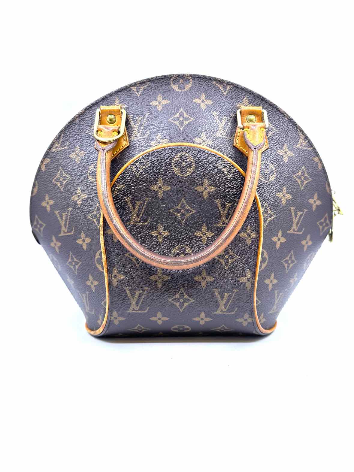 LOUIS VUITTON BROWN & BEIGE Coated canvas Handbag