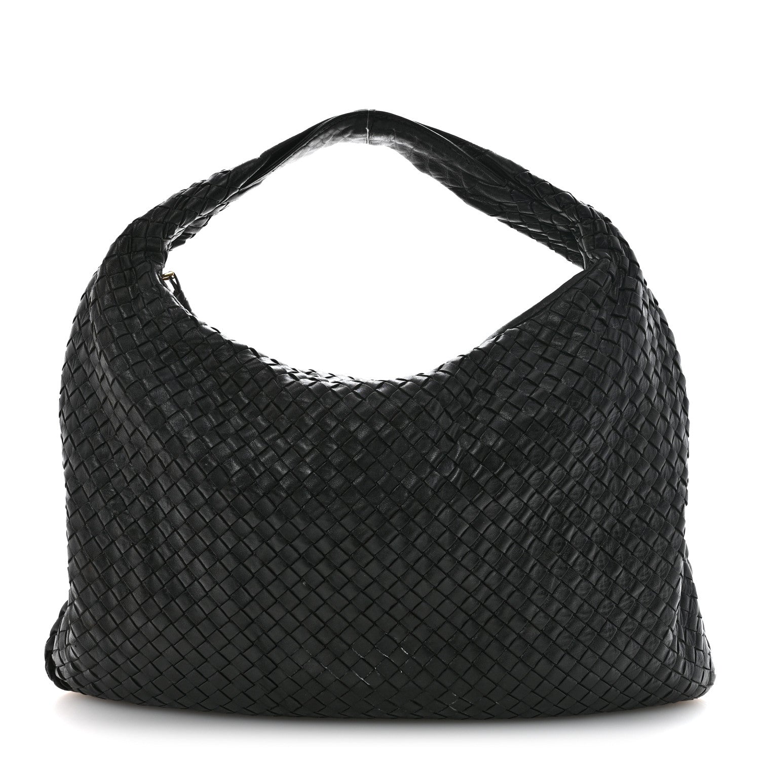 Nappa Intrecciato Large Veneta Hobo Black