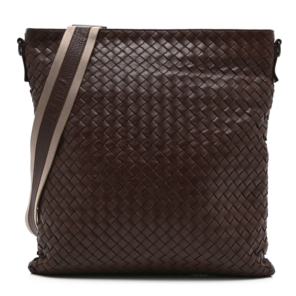 Nappa Intrecciato VN Crossbody Messenger Bag Brown