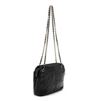 Lambskin Quilted Shoulder Bag Black