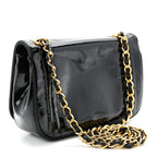 Patent Mini Flap Black