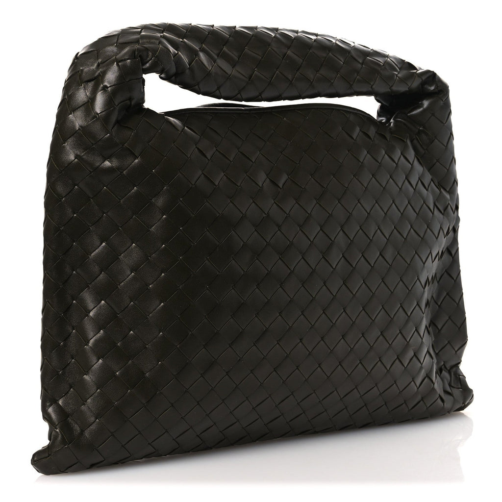 Calfskin Intrecciato Small Hop Kaki