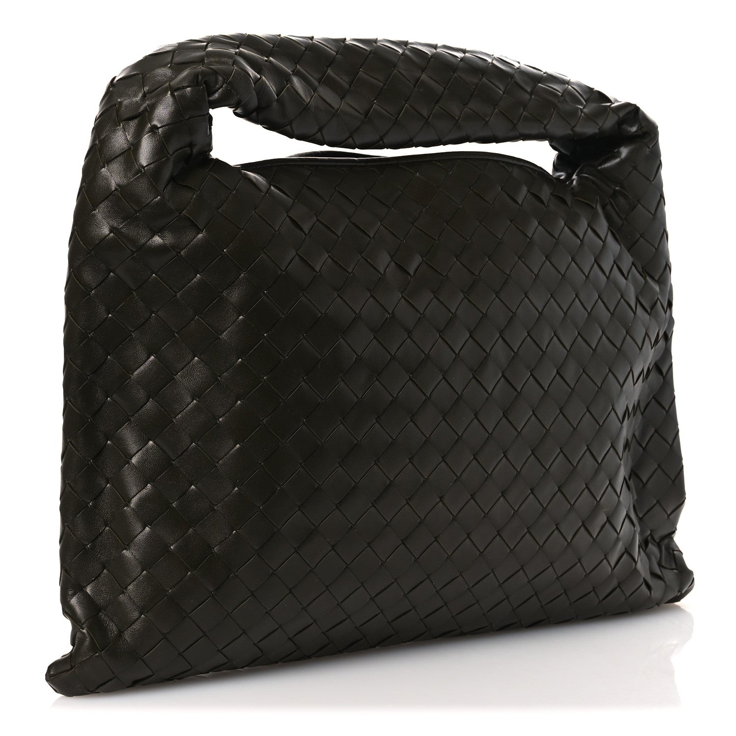 Calfskin Intrecciato Small Hop Kaki