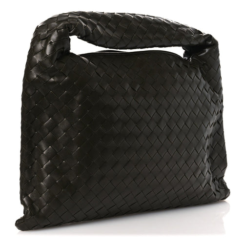 Calfskin Intrecciato Small Hop Kaki