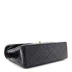 Lambskin Quilted Small Double Flap Bag Black