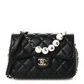 Lambskin Quilted Small My Precious Flap Black